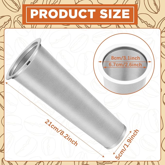 3 Pcs Cold Brew Coffee Filter Stainless Steel Filter Coffee Tea Infuser - Image 2