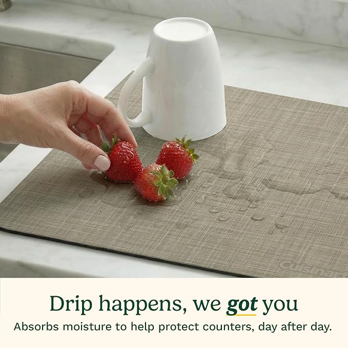 Cuisinart Coffee Mat for Countertop–Quick-Dry Absorbent Coffee Bar Mat for - Image 4