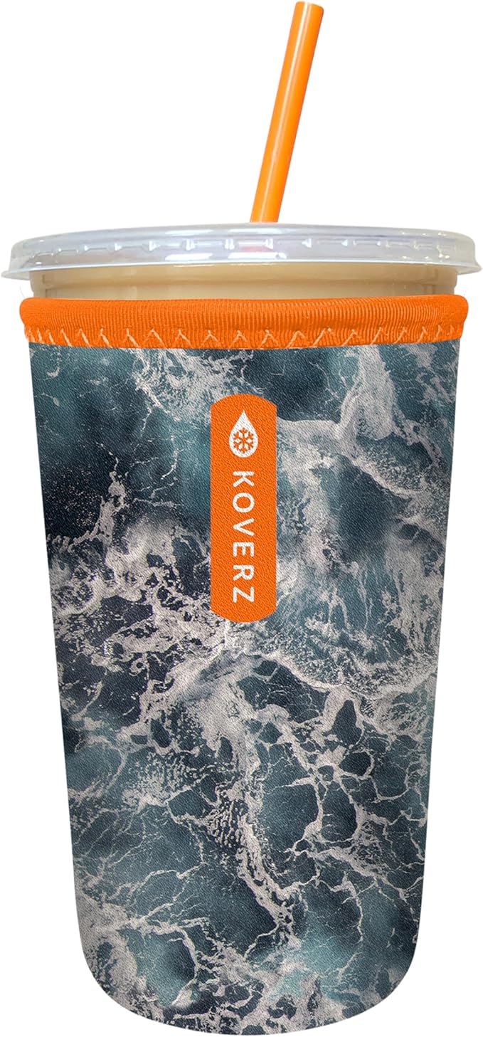 Iced Coffee Sleeve, Insulated Neoprene Cup Sleeve, Fits a 24 Oz. Coffee Cup by Koverz