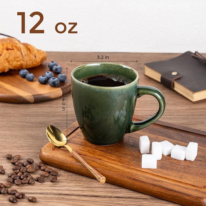 GBHOME Ceramic Coffee Mugs Set of 6, 12oz Stoneware Coffee Mugs Set - Image 3