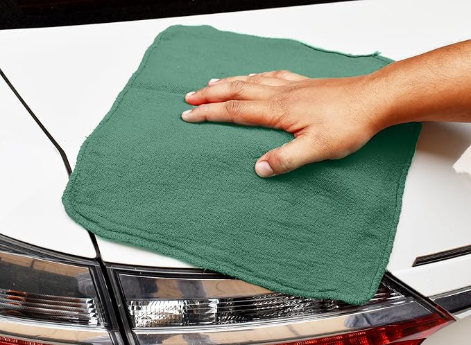 DAN RIVER Shop Towels, 50 Pack Commercial Use Green Terry Cloth Rags - Image 7