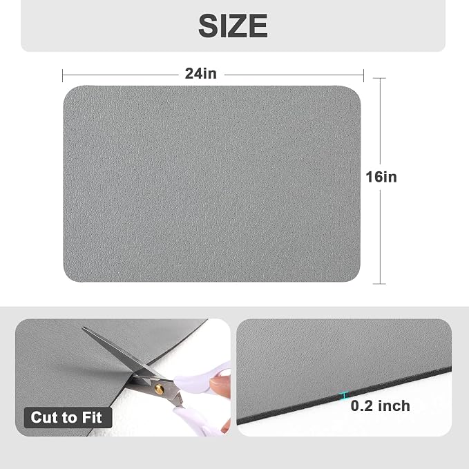 Ecotrim Absorbent Coffee Mat, Stain Hiding PU Leather Surface, Non-Slip Natural - Image 5