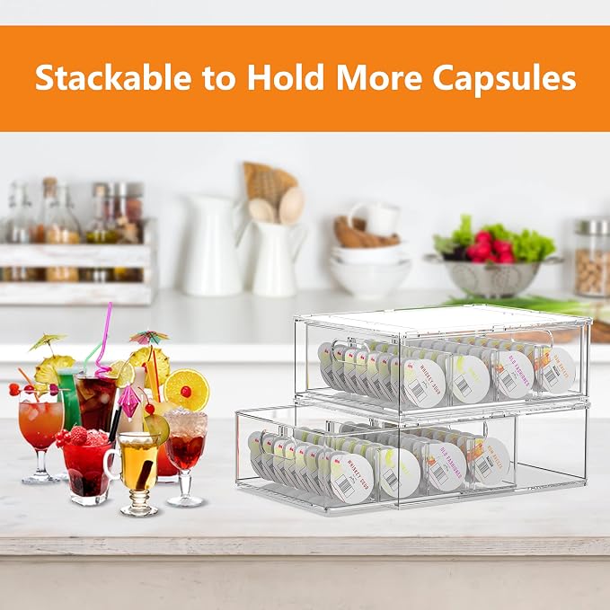 Refrigerator Storage Drawer for Bartesian Cocktail Pods, Stackable Bartesian - Image 3