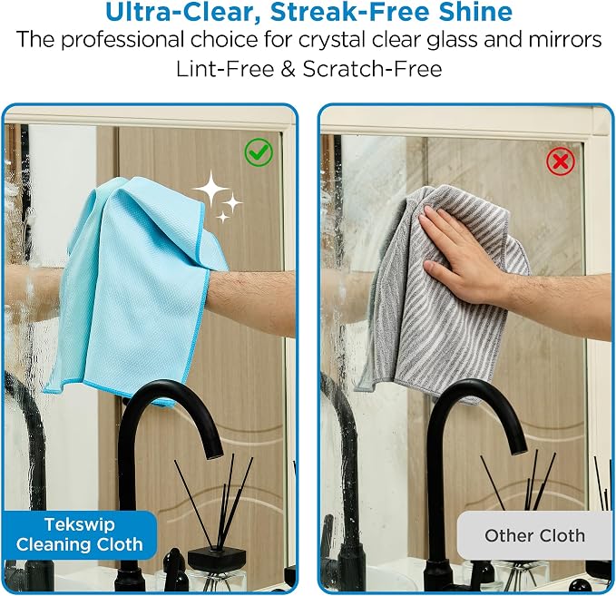 Professional Auto Detailing Microfiber Cloths 6 Pack 15.5"x15.5" | Glass - Image 3