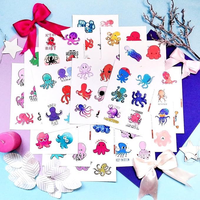 100Pcs Octopus Stickers for Water Bottle and Laptop - Image 5
