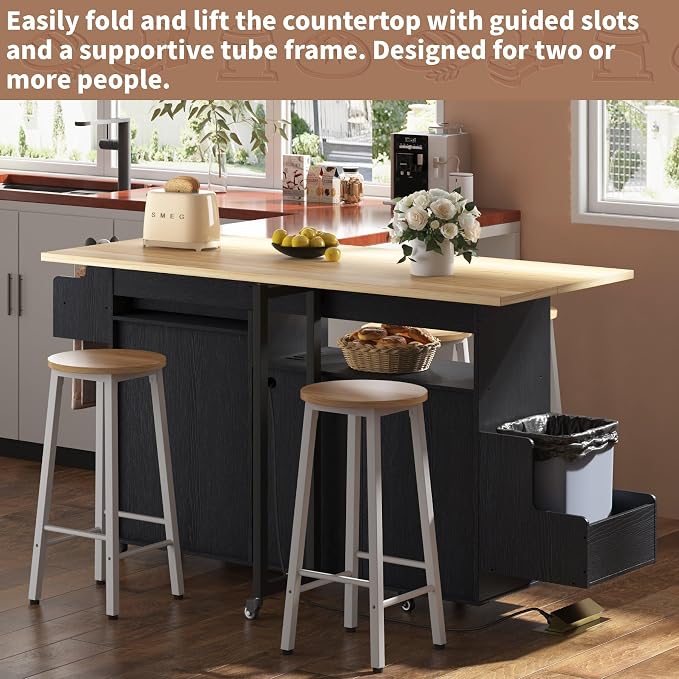 Rolling Mobile Kitchen Island - Image 4