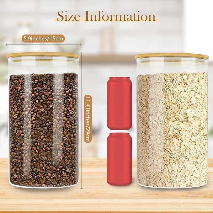 Large Glass Cereal Containers Storage - Image 2