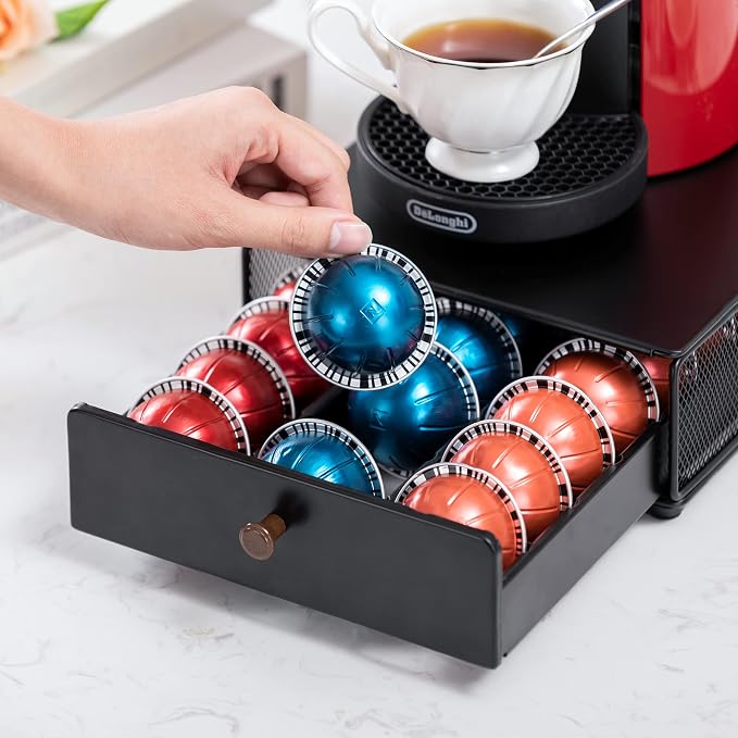 Coffee Pod Drawer Organizer for Nespresso Vertuo, 30 Pods Coffee Pod Holder - Image 2