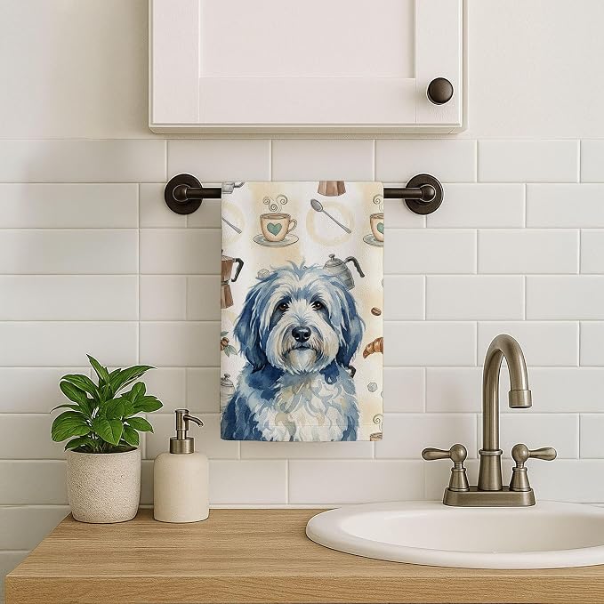 Caroline's Treasures Blue and White Old English Sheepdog Coffee Bar Kitchen - Image 7