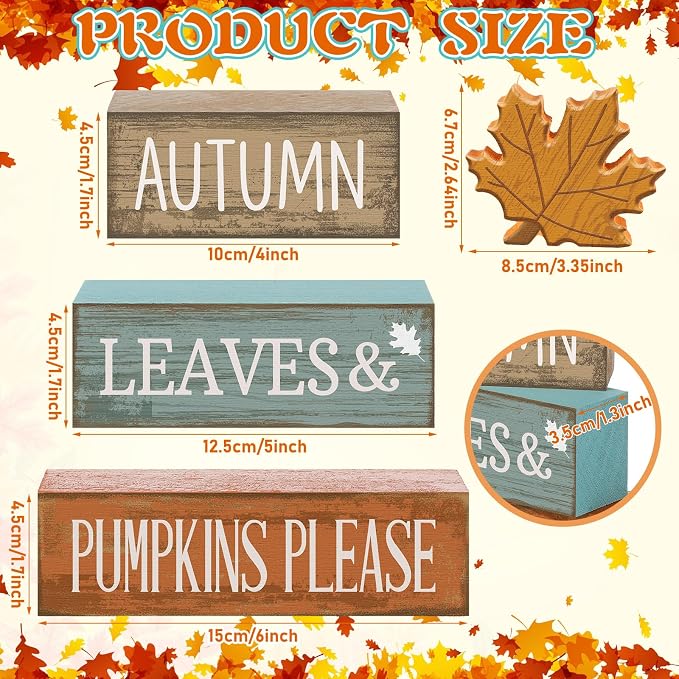 Lineshading 4 Pcs Fall Decorations - Image 3