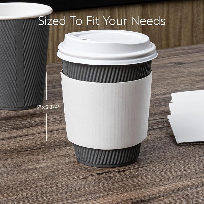 Restaurantware SLEEVES ONLY: Restpresso 5.1 x 2.8 Inch Coffee Cup Sleeves 50 - Image 2