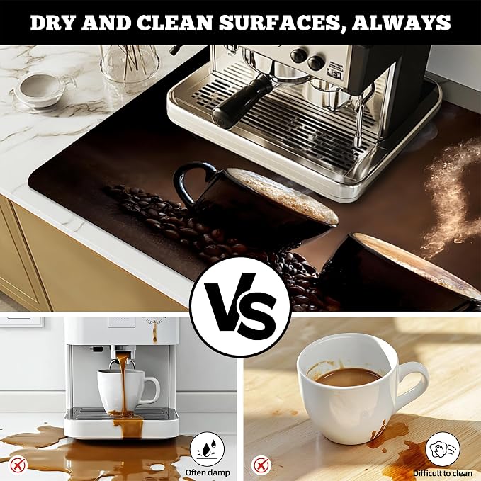 Dish Drying Mat Large Coffee Mat Absorbent Drying Mat - Image 3