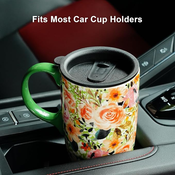 Topadorn Porcelain 17oz Ceramic Travel Mug - Image 9
