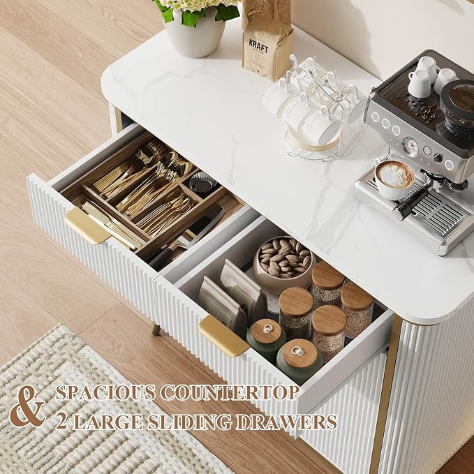 35" Modern Sideboard Buffet - Image 6