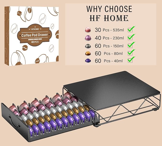 HFHOME Coffee Pod Holder Drawer Compatible - Image 4