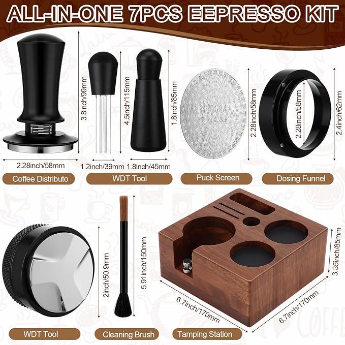 7 Pcs 53mm Espresso Accessories Kit - Image 2