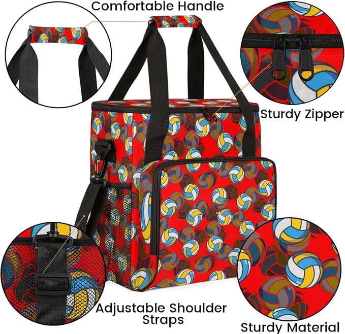 Volleyball Coffee Maker Travel Bag, Volleyball Large Carrying Storage Case - Image 6