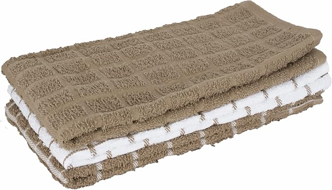 Ritz Premium 100% Cotton Terry Check Kitchen Dish Towels by RITZ