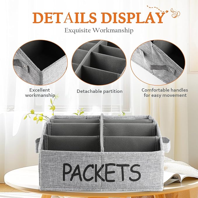 8 Compartment Fabric Snack Organizer - Image 5