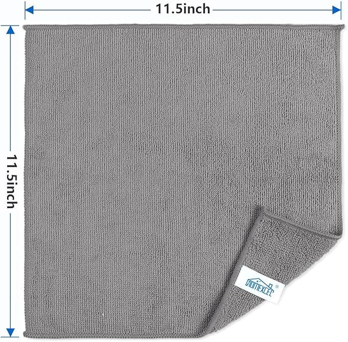 HOMEXCEL Grey Microfiber Cleaning Cloth 600 Pack, Microfiber Towel - Image 2