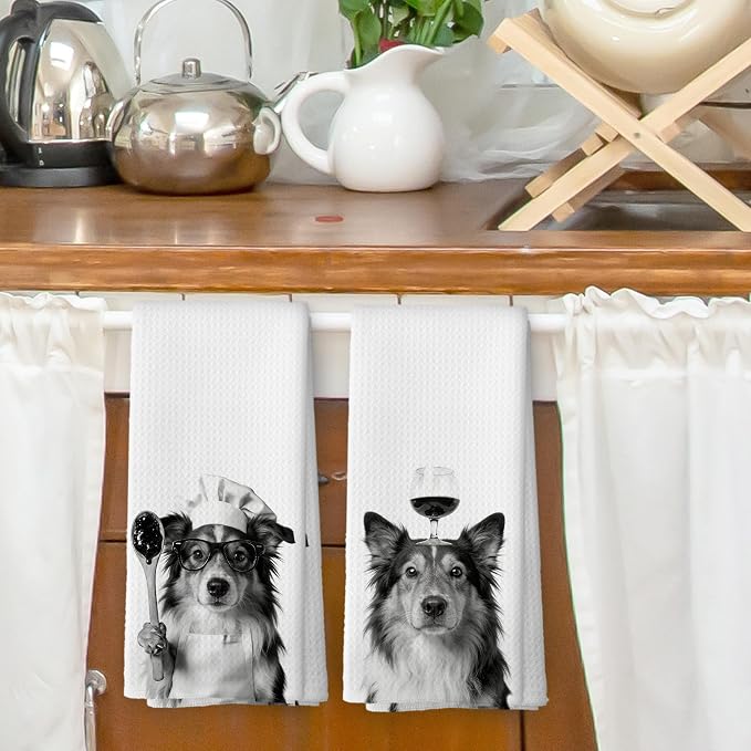 Funny Sheltie Hand Towels, Sheltie Gifts - Image 2