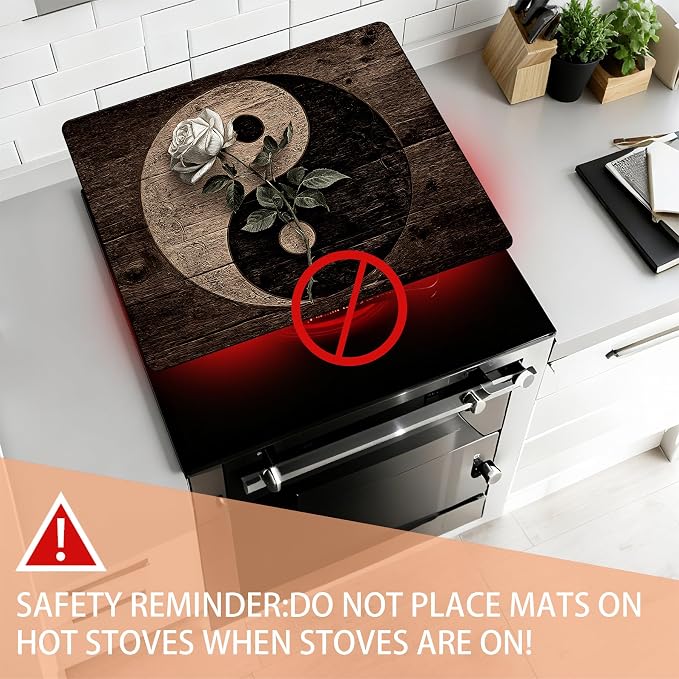28"x20" Anti-Slip Electric Stove Top Cover Tai Chi Foldable Heat-Resistant - Image 6