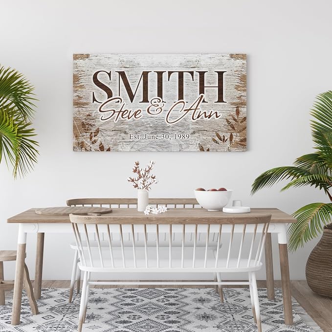 IPIC - Personalized Name Wall Art Canvas, Custom Last Name Home Sign - Image 4