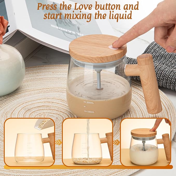Electric Self Stirring Coffee Mug, 400ml High Speed Mixing Cup - Image 6