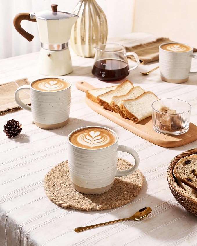 famiware Coffee Mugs Set of 4, 13 oz Mug Set, Ceramic Cup Set - Image 3