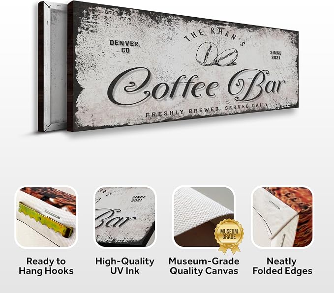 Tailored Canvases Custom Coffee Bar Sign - Image 2