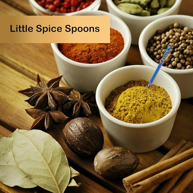 6-Pack Mini Spoons Metal Tiny Shovels 3 Inch Small Medicine Spoon - Image 3