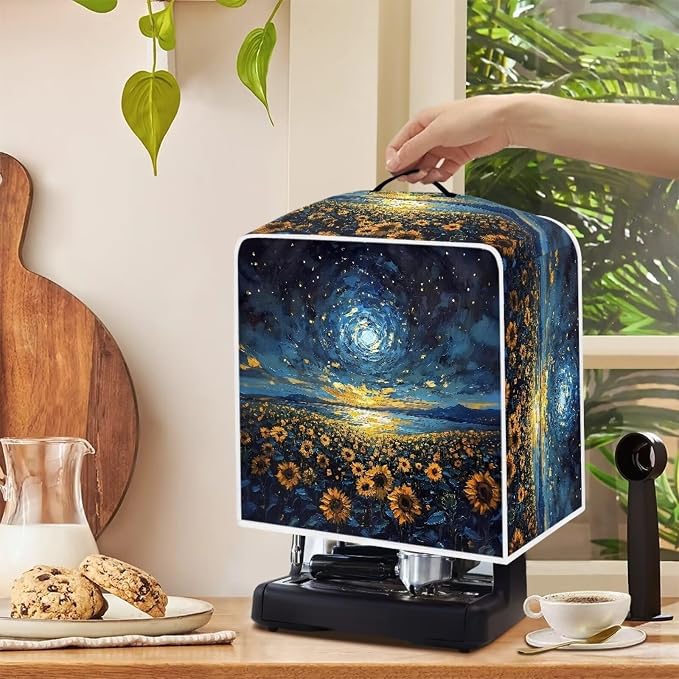 Sunflower Starry Sky Coffee Machine Covers Anti Dust Covers - Image 4