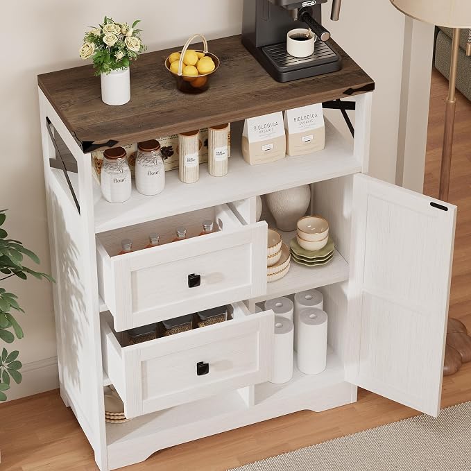 Vabches Farmhouse Buffet Sideboard Cabinet - Image 5