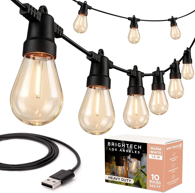Brightech Ambience Pro USB Powered String Lights - 24 Ft Commercial Grade by Brightech