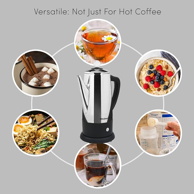 Elite Gourmet EC812 Electric 12-Cup Coffee Percolator - Image 4