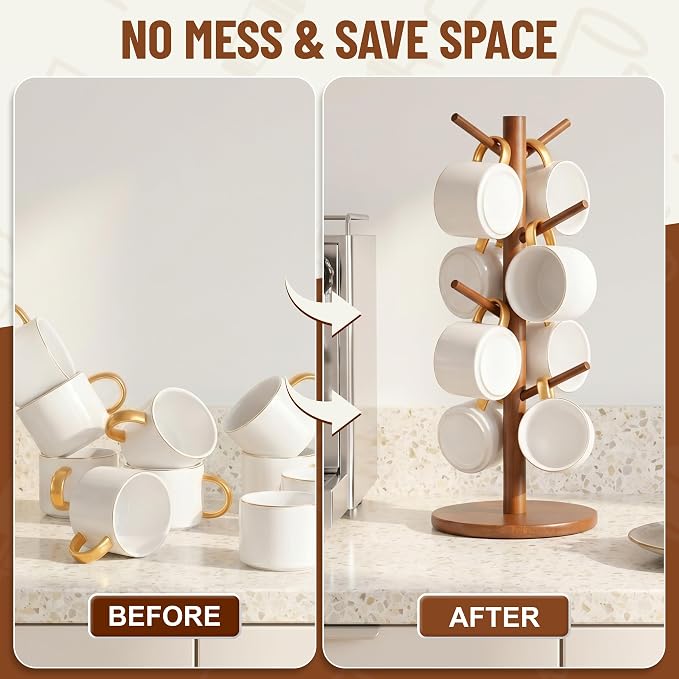 MyLifeUNIT Mug Holder Tree, 360° Rotated Coffee Cup Holder - Image 7
