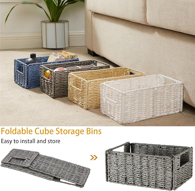 Vagusicc Wicker Storage Basket, Small Storage Baskets - Image 7