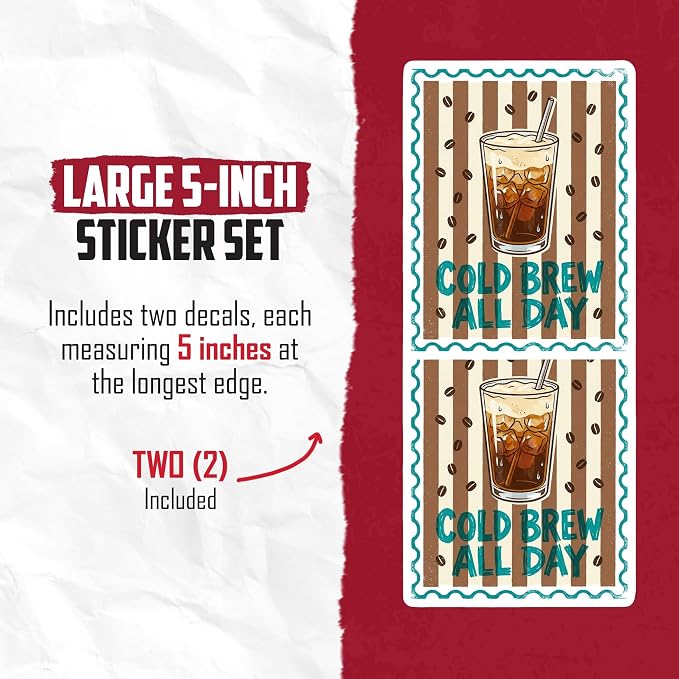 Cold Brew All Day Stickers - Image 3