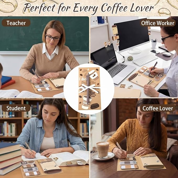 Crtiin 2 Pack Coffee Self-Stick Notepads - Image 3