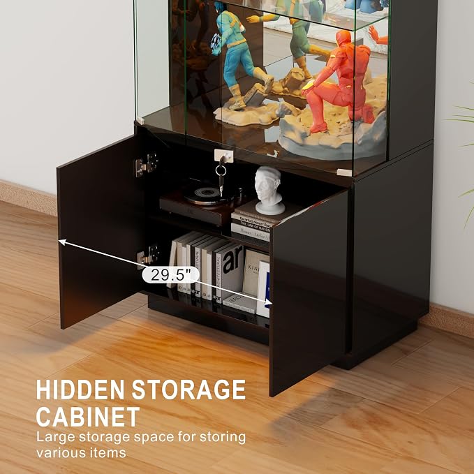 Gurexl 71" Tall Glass Display Cabinet - - Image 6