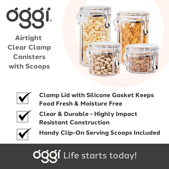 OGGI Clear Canister Airtight 61oz - Image 7