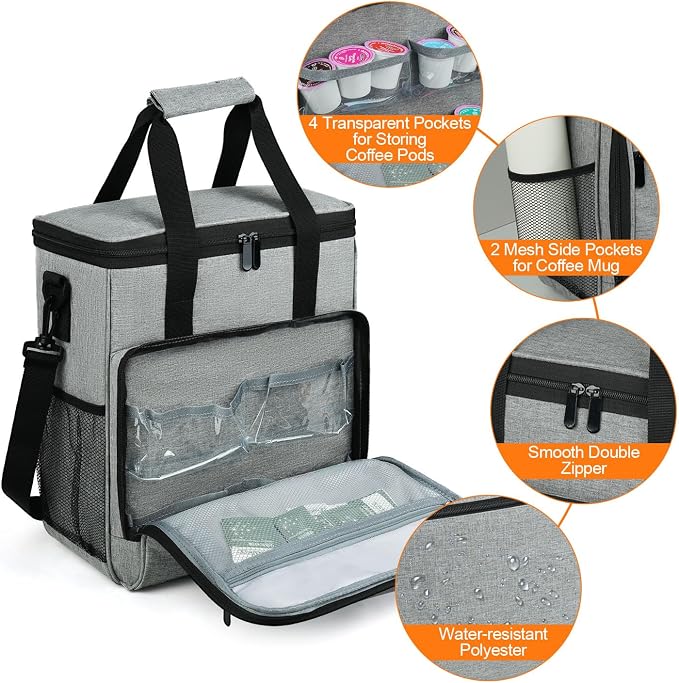 LEFOR·Z Travel Coffee Maker Carrying Bag Compatible - Image 4