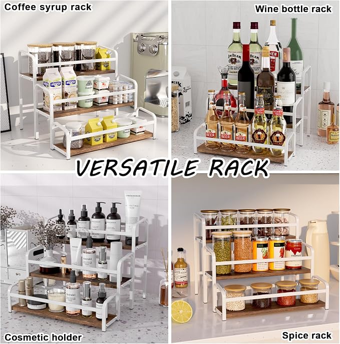 3-Tier Coffee Syrup Rack for Countertop, Large Capacity 12-Bottles Syrup Stand - Image 7