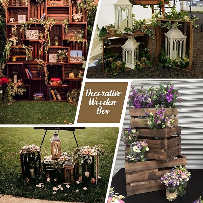 Soaoo 3 Pcs Decorative Nesting Wooden Crates - Image 5