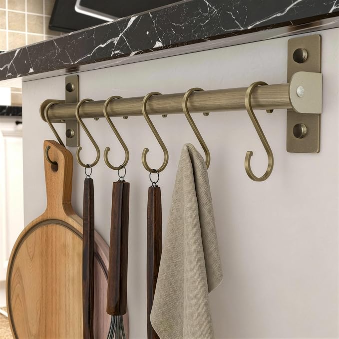 Dseap Kitchen Utensil Holder Hanger, Pot and Pan Rack wall mounted, Kitchen Rail - Image 4
