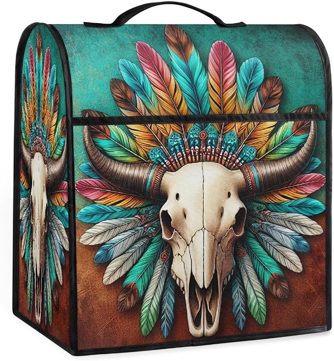Cow Skull Kitchen Aid Mixer Cover Compatible Stand Mixer Dust Cover | Ethnic by YoYoYuchong