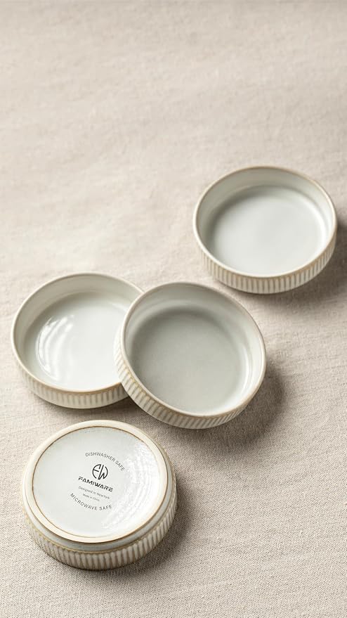famiware Star Soy Sauce Dish Ceramic Dipping Bowls Set of 6, 4 oz Individual - Image 6