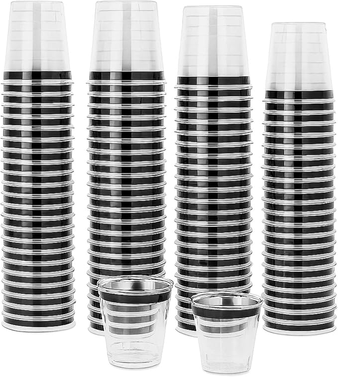 Mandala Crafts Disposable 1oz Plastic Mini Shot Glasses by MandalaCrafts