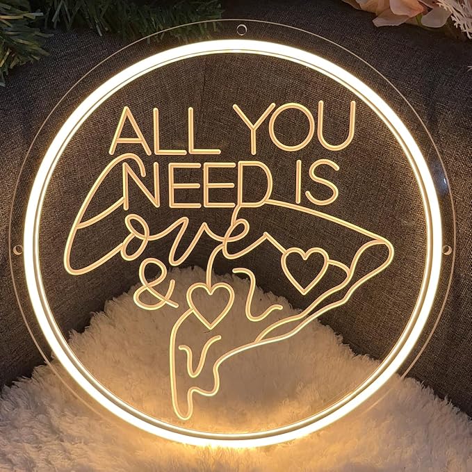All You Need Is Love &Pizza Neon Sign - Image 2