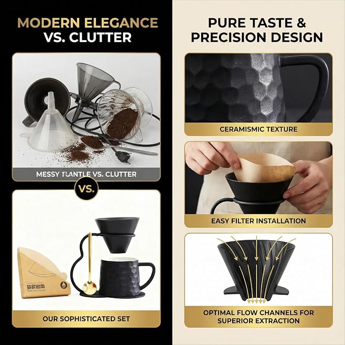 Pour Over Coffee Maker set, Ceramic Coffee Maker - Image 6